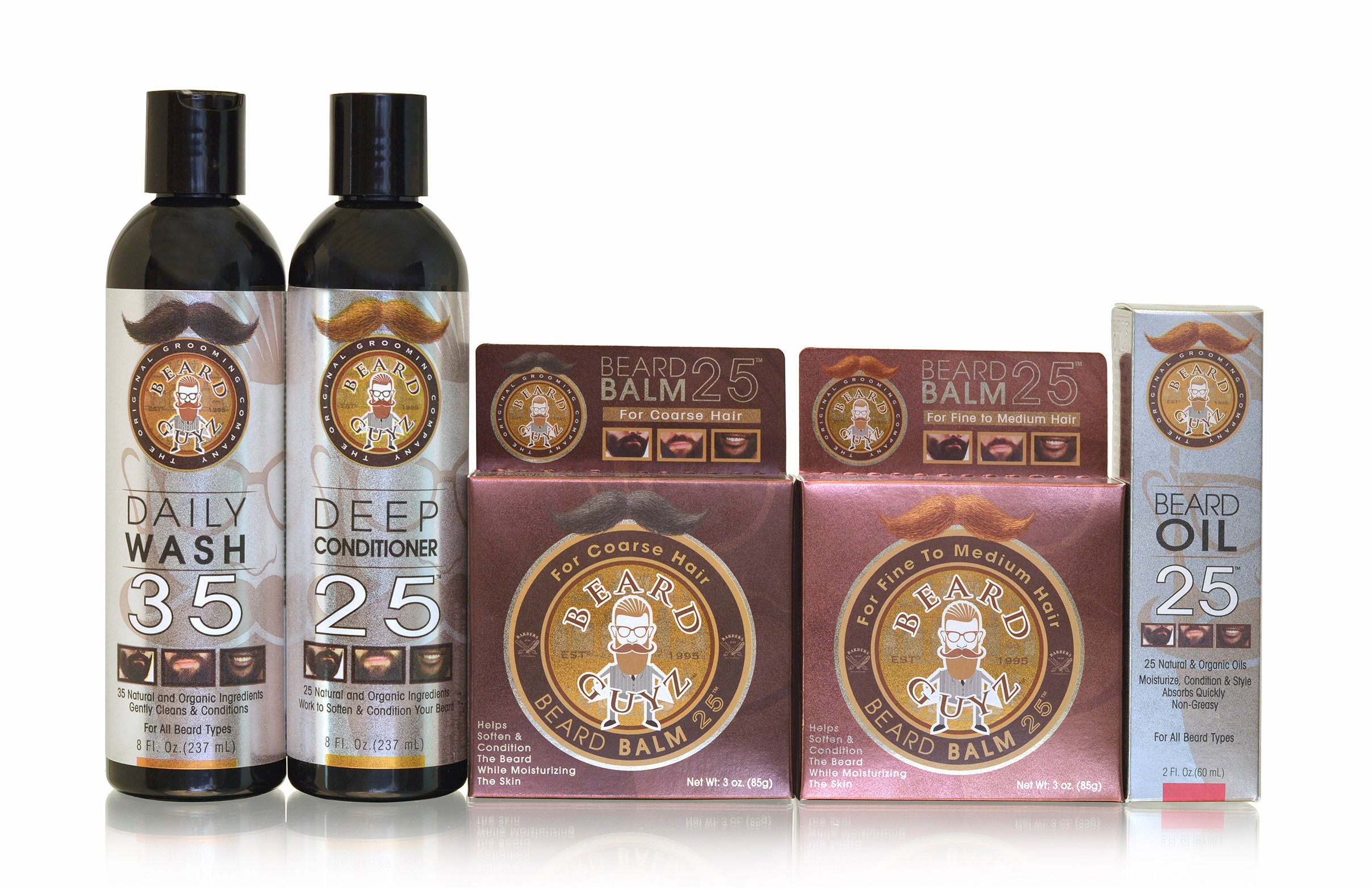 Campaign image of Beard Guyz grooming products produced by Brella Productions.