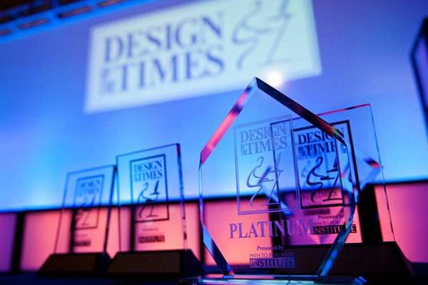 “Design of the Time” awards statues on display at the Path to Purchase Institute’s annual event Brella supported.